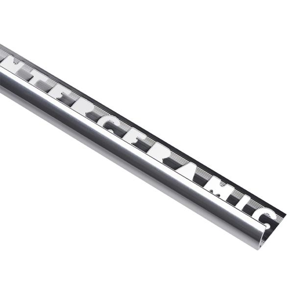 PERFIL CURVO DE ALUMINIO PLATA BRILLANTE 10MM