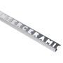 PERFIL DE ALUMINIO LINEAL PLATA BRILLANTE 12MM