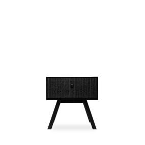 BURÓ DE MADERA MDF NEGRO 1 CAJÓN ESTILO NÓRDICO CON CORREDERA DE EXTENSIÓN