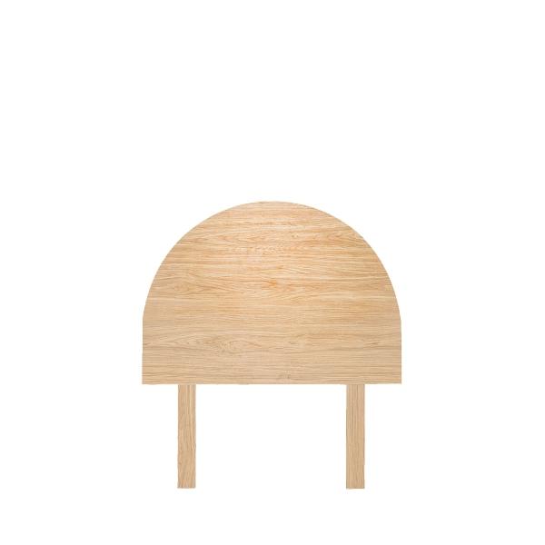 CABECERA INDIVIDUAL Y MATRIMONIAL MDF Y MELAMINA MADERA REDONDA MID CENTURY PARA RECÁMARA