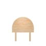 CABECERA INDIVIDUAL Y MATRIMONIAL MDF Y MELAMINA MADERA REDONDA MID CENTURY PARA RECÁMARA