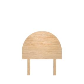 CABECERA INDIVIDUAL Y MATRIMONIAL MDF Y MELAMINA MADERA REDONDA MID CENTURY PARA RECÁMARA