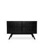 CAJONERA HORIZONTAL MDF NEGRO 4 CAJONES PARA RECÁMARA ESTILO NÓRDICO