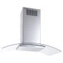 CAMPANA DE COCINA DE ISLA 106.6 CM PLATEADO CON ILUMINACIÓN LED