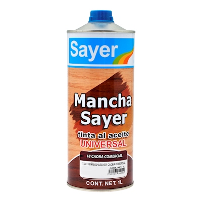 TINTA PARA MADERA AL ACEITE MATE INTERIOR CAOBA COMERCIAL 1 L