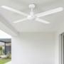 VENTILADOR DE TECHO RAFAGA 56" INDUSTRIAL PARA INTERIOR/EXTERIOR BLANCO