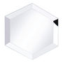 ESPEJO PARA BAÑO DE PARED HEXAGONAL VIDRIO BISELADO 30 X 26 CM DISEÑO MODERNO