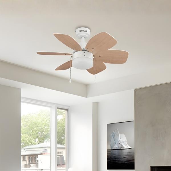 VENTILADOR DE TECHO LOMBARDO 30" PARA INTERIOR BLANCO