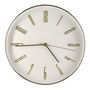 RELOJ DE PARED 30 CM BLANCO CON DORADO