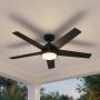 VENTILADOR DE TECHO SKYFLOW 52" LED INTEGRADO PARA INTERIOR/EXTERIOR NEGRO
