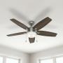 VENTILADOR DE TECHO ANTERO 52" PARA INTERIOR PLATA