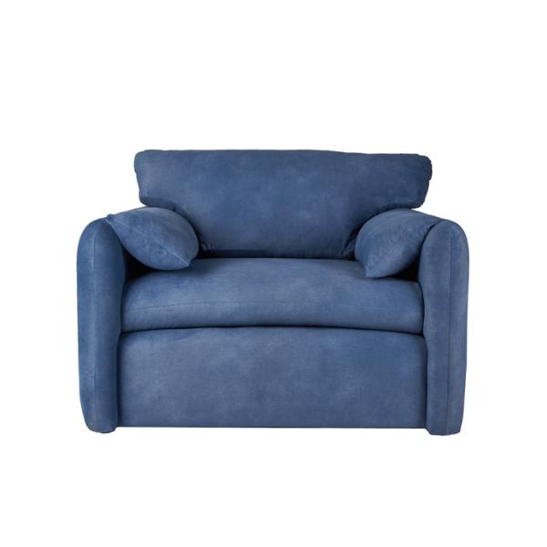 SILLÓN INDIVIDUAL 1 PERSONA COSMO TELA PREMIUM AZUL PLOMO