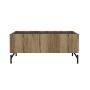 MESA CENTRO DECORATIVA MADERA Y ACERO 100 X 43 CM CAFÉ