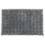 TAPETE PARA SALA 70 X 110 CM GRIS CON CÍRCULOS EN RELIEVE ANTIDESLIZANTE