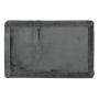 TAPETE PARA BAÑO POLIÉSTER 50 X 80 CM GRIS OSCURO ANTIDERRAPANTE