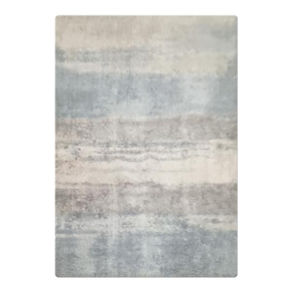 TAPETE PARA SALA POLIÉSTER 140 X 200 CM AZUL GRIS SUPER SUAVE