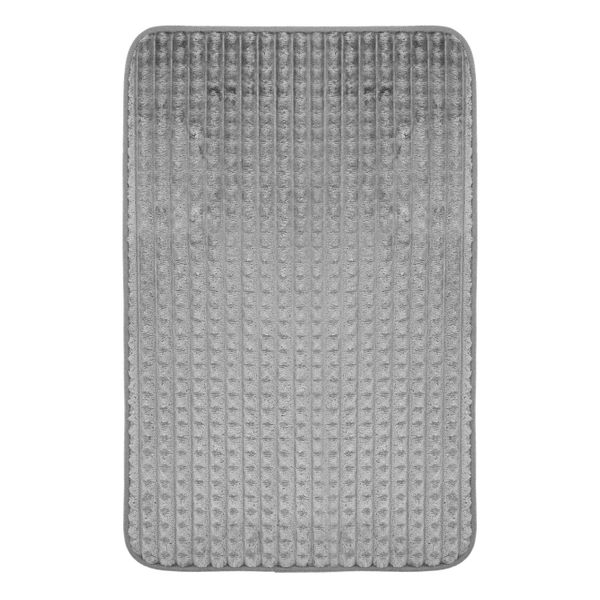 TAPETE PARA BAÑO POLIÉSTER 40 X 60 CM GRIS ABSORBENTE