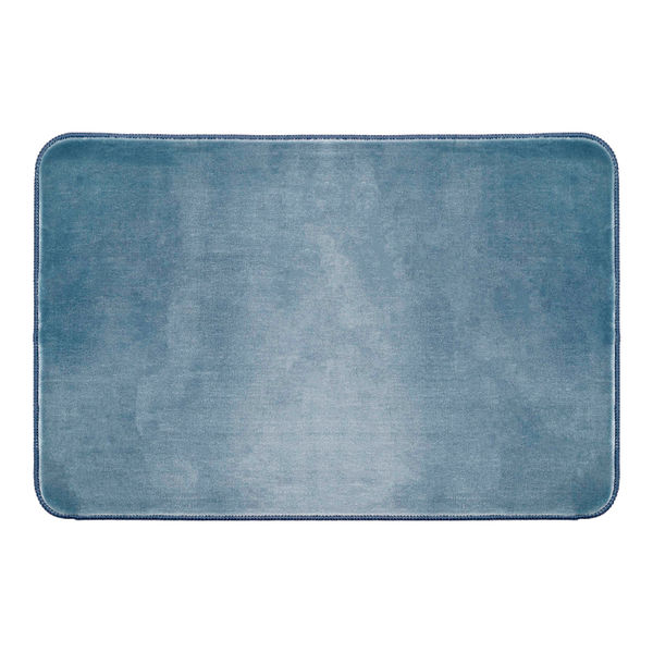 TAPETE PARA BAÑO POLIÉSTER 40 X 60 CM AZUL ANTIDESLIZANTE