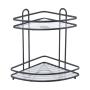 ORGANIZADOR ESQUINERO PARA BAÑO 2 NIVELES 25.8 X 25.8 X 31.5 CM METAL NEGRO