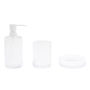 SET DE 3 ACCESORIOS DE BAÑO COLOR BLANCO DE CRISTAL SKAB