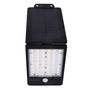 ARBOTANTE DE MURO LED SOLAR 7W LUZ FRÍA IP65 NEGRO