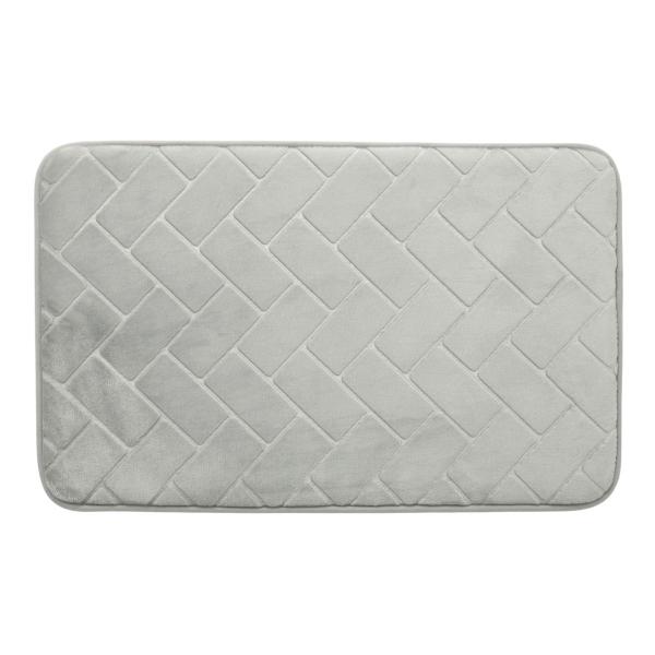 TAPETE PARA BAÑO POLIÉSTER 50 X 80 CM GRIS ANTIDESLIZANTE