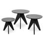 SET MESAS NIDO GRIS/NEGRO ELIX