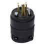 CLAVIJA CAUCHO 125 VOLTS NEGRO LEVITON