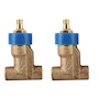 JUEGO DE LLAVE INDIVIDUAL DE 90 GRADOS DORADO RUGO
