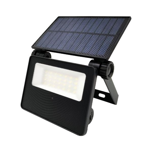 LUZ SOLAR PARA JARDÍN TIPO REFLECTOR DE ILUMINACIÓN 20 W NEGRO 1 PIEZA
