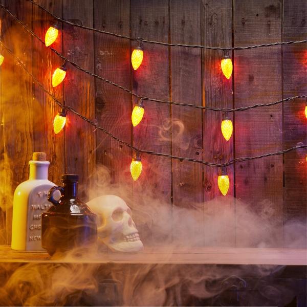 SERIE DE 25 LUCES LED HALLOWEEN C9 NARANJA 5.19 M