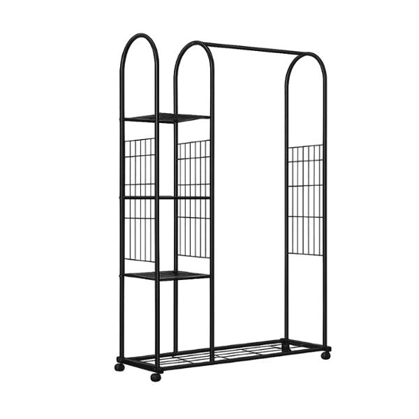 CLÓSET HIERRO ARMABLE 166 X 106 X 40 CM NEGRO CON RUEDAS