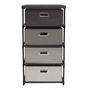 ORGANIZADOR 4 CAJONES TIPO ZAPATERA 42 X 33 X 84 CM GRIS