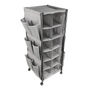 ZAPATERA DE 6 NIVELES PARA 18 PARES 89.5 X 35 X 35 CM GRIS