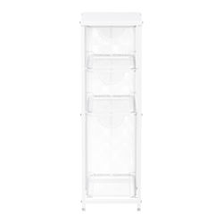 CESTA DE ALMACENAMIENTO 3 NIVELES DE ACERO 65.2 X 20.7 X 26.6 CM BLANCO