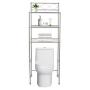 ORGANIZADOR PARA BAÑO SOBRE INODORO ACERO 3 NIVELES NÍQUEL SATINADO
