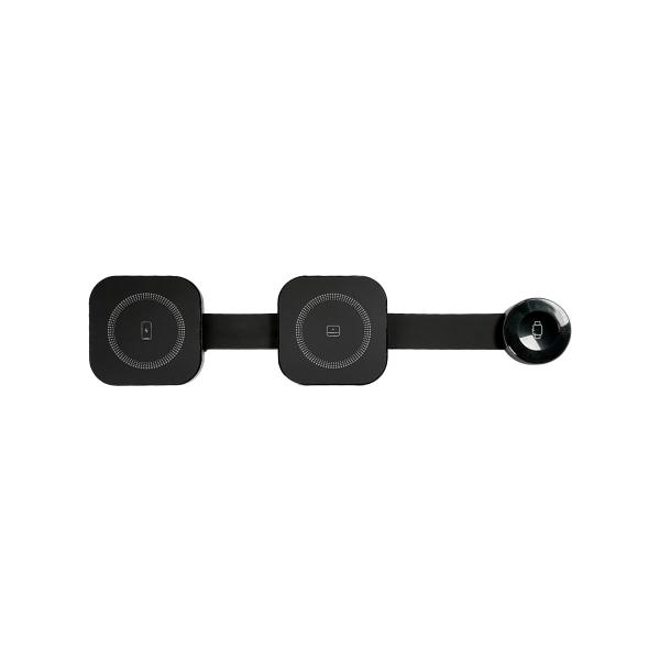 BASE PORTÁTIL 3 EN 1 CARGADOR INALÁMBRICO NEGRO