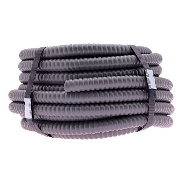 ROLLO DE MANGUERA CONDUIT FLEXIBLE TIPO LIQUIDTIGHT DE 3/8 DE PULGADA 10 METROS GRIS