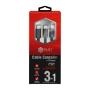 CABLE CARGADOR 3 EN 1 USB A MICRO USB, TIPO C Y LIGHTNING 3IN1SP