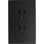 PLACA PLANA CON CONTACTO DUPLEX NEGRO LUCEK FLAT