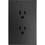 PLACA PLANA CON CONTACTO DUPLEX PLATA LUCEK FLAT