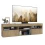 MUEBLE PARA TV PARA 65 PULGADAS MDP CAFÉ 75 X 35 X 48 CM