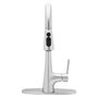 LLAVE PARA FREGADERO MONOMANDO ACERO INOXIDABLE CUELLO ALTO 17" CON POWER BOOST