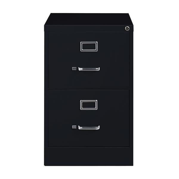 ARCHIVERO METALICO 2 CAJONES OFICIO, COLOR NEGRO
