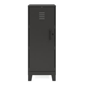 LOCKER METALICO CON 3 REPISAS, COLOR NEGRO