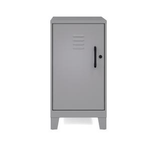 LOCKER METALICO CON 2 REPISAS, COLOR PLATA