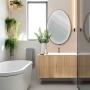 MUEBLE PARA BAÑO FLOTANTE LUXELIVING CASSIS 35" CAFÉ MADERA CONTRACHAPADA INCLUYE LAVABO
