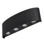 ARBOTANTE DE MURO LED SOBREPONER 8W 3000K LUZ CÁLIDA NEGRO