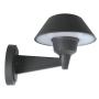 ARBOTANTE DE MURO LED DE CONEXIÓN 8W LUZ CÁLIDA IP65 GRIS