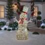 FIGURA NAVIDEÑA MONO DE NIEVE CON LUZ LED CRYSTAL GLAM 180 CM